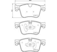 BREMBO Forros de Freno Delantero para Peugeot 308 Sw II Citroën C4 Gran Picasso