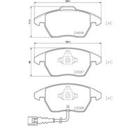 BREMBO Forros de Freno Delantero para VW Passat Toda la Pista Audi A3