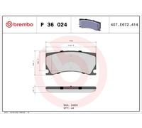 BREMBO Juego de pastillas de freno adecuado para PEUGEOT 508 II (FB, FH, F3) P