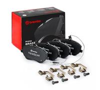 BREMBO Juego de pastillas de freno Delantero con contacto avisador de desgaste con accesorios P 61 119 Juego de pastillas de freno Compatible con CITROËN C5 III Familiar RW, PEUGEOT 407 SW 6E, 6D
