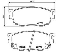 BREMBO Juego de pastillas de freno Delantero para MAZDA 626 V (GF) P 49 026
