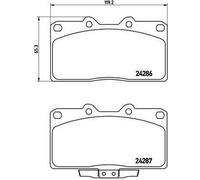 BREMBO Juego de pastillas de freno Delantero para MITSUBISHI 3000 GT Coupé (Z1A)