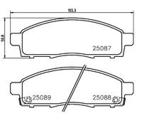 BREMBO Juego de pastillas de freno Delantero para RAM 1200 Double Cab P 54 055