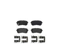 BREMBO Juego de pastillas de freno Trasero con avisador acústico de desgaste con accesorios P 30 046 Juego de pastillas de freno Compatible con HYUNDAI i20 PB, PBT