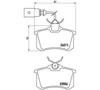 BREMBO Juego Pastillas de Freno de Disco Apto para Audi A4 Avant RS4 Quattro