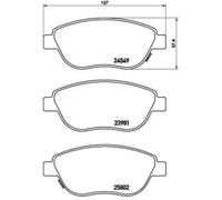 BREMBO Juego Pastillas de Freno de Disco Apto para Fiat 500L 1.4
