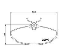 BREMBO Juego Pastillas de Freno de Disco Apto para JAGUAR S-TYPE 2.7 D 2.5 V6