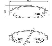 BREMBO Juego Pastillas de Freno de Disco Apto para Lexus GS 300