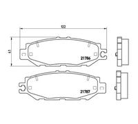 BREMBO Juego Pastillas de Freno de Disco Apto para Lexus Ls 400