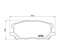 BREMBO Juego Pastillas de Freno de Disco Apto para Lexus Rx 400h AWD 300