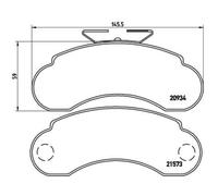 BREMBO Juego Pastillas de Freno de Disco Apto para Mercedes-Benz 100 Caja D