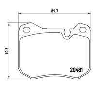 BREMBO Juego Pastillas de Freno de Disco Apto para Porsche 944 924
