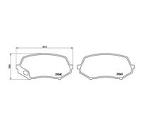 BREMBO Juego Pastillas de Freno de Disco Apto para Toyota Corolla 1.5