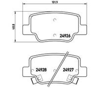 BREMBO Juego Pastillas de Freno de Disco Apto para Toyota Verso 1.8 1.6 D-4D
