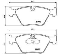 BREMBO Juego Pastillas de Freno de Disco Delant. Apto para BMW 5er 523i 520i