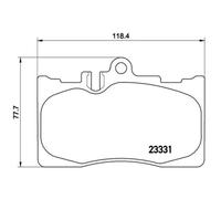 BREMBO Juego Pastillas de Freno de Disco Delant. Apto para Lexus Ls 430