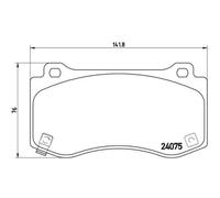 Pastillas de freno P 11 023 BREMBO para CHRYSLER JEEP DODGE