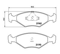 BREMBO Juego Pastillas de Freno de Disco Delant. para Fiat Cuadro Fiorino 70 I.E