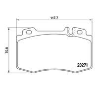 BREMBO Juego Pastillas de Freno de Disco Delant. para Mercedes-Benz Clase M ML