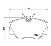 BREMBO Juego Pastillas de Freno de Disco Delant. para Mercedes-Benz Saloon 230E