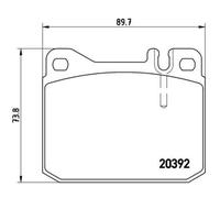 BREMBO Juego Pastillas de Freno de Disco Delant. para Mercedes-Benz Sl 280 350