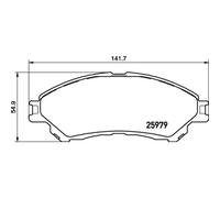 BREMBO Juego Pastillas de Freno de Disco Delant. para Suzuki Vitara 1.4T Allgrip