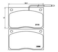 BREMBO Juego Pastillas de Freno de Disco para Jaguar XJ 6 3.6 Daimler 2.8-5.3