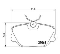 BREMBO Juego Pastillas de Freno de Disco para Saab 900 I Cabriolet 2.0 -16