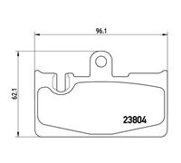 BREMBO Juego Pastillas de Freno de Disco Trasero Apto para Lexus Ls 430