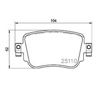 BREMBO Juego Pastillas de Freno de Disco Trasero para Audi Q3 1.4 TSI 2.0 Tdi