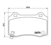 BREMBO Juego Pastillas de Freno de Disco Trasero para Chrysler 300C Touring 3.0