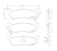 BREMBO Juego Pastillas de Freno de Disco Trasero para Jeep Wrangler II 4.0 2.4