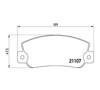 BREMBO Juego Pastillas de Freno de Disco Trasero para Lancia Delta I 2.0 16V HF