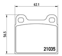 BREMBO Juego Pastillas de Freno de Disco Trasero para Mercedes-Benz Sl 280 300