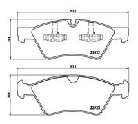 BREMBO Juego Pastillas de Freno Disco Delant. para Mercedes-Benz Clase M ML 320