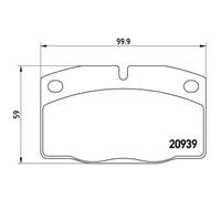 BREMBO Juego Pastillas de Freno Disco Delant. para Opel Vectra A 1.8i Cat 1.8S