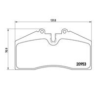 BREMBO Juego Pastillas de Freno Disco Delant. para Porsche 911 Targa 3.6 Carrera