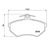 BREMBO Juego Pastillas de Freno Disco Delant. para VW Golf III 1.8 1.6 Seat Inca