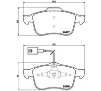 BREMBO Juego Pastillas de Freno Disco para Alfa Romeo 159 Coche Deportivo 1.9 .