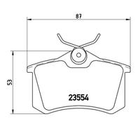 BREMBO Juego Pastillas de Freno Disco Trasero para Peugeot 208 1.2 Puretech 82