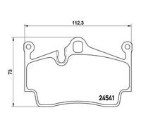 BREMBO Juego Pastillas de Freno Disco Trasero para Porsche 718 Boxster 2.0S 2.5