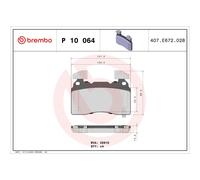 BREMBO P 10 064 Pastillas de freno delantero para Insignia Camaro CT6 Corvette C