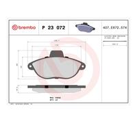 BREMBO P 23 072 Pastillas de freno delantero para Scudo JUMPY Expert Ulysse Evas