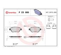 BREMBO P 23 085 Pastillas de freno delantero para Doblo Punto Stilo Bravo Idea M