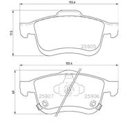 BREMBO P 23 167 Juego de pastillas de freno