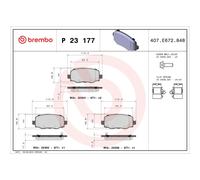 Pastillas de freno P 23 177 BREMBO para JEEP FIAT ALFA ROMEO ABARTH