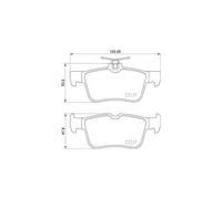 BREMBO P 24 175 Pastillas de freno trasero para Mondeo Kuga Edge Galaxy S-Max