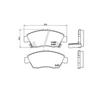 BREMBO P 28 024 Pastillas de freno delantero para Civic Jazz City Brio Logo