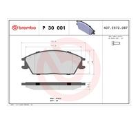 BREMBO P 30 001 Pastillas de freno delantero para Getz Pony / Excel Accord S Cou