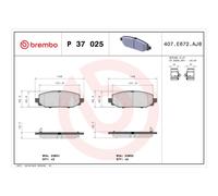 Pastillas de freno P 37 025 BREMBO para JEEP WRANGLER IV